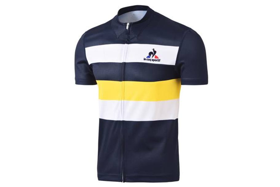 Le Coq Sportif - T-shirt zippata in tessuto tecnic con logo frontale € 119 